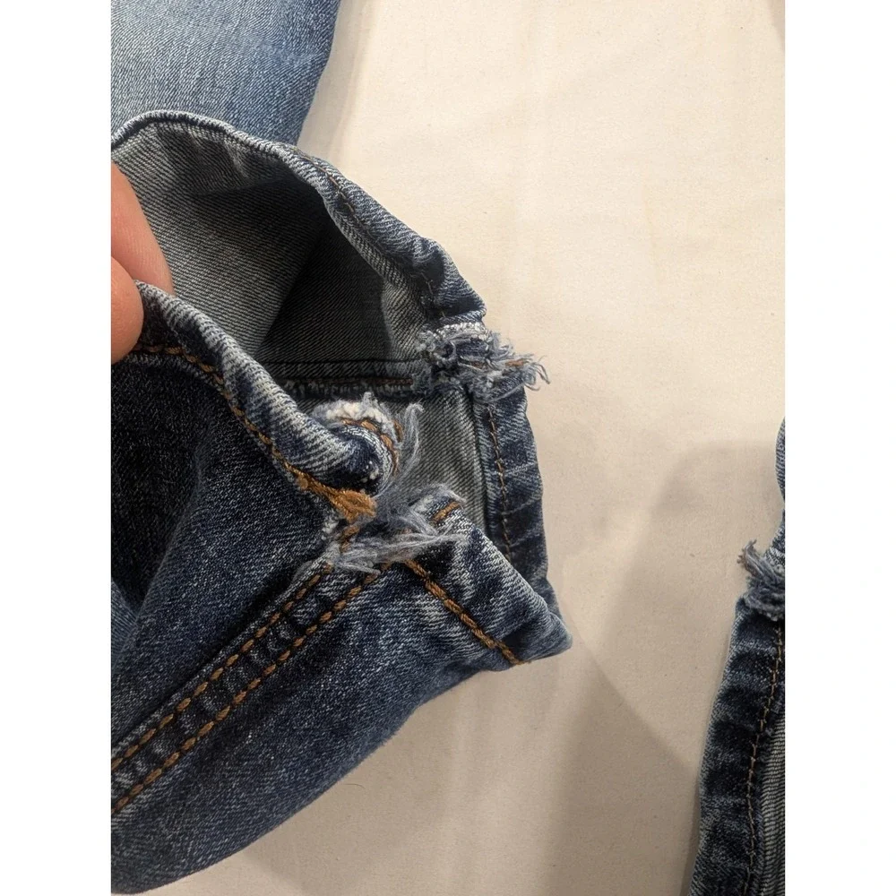Wrangler Jeans Mens 34x30 Retro Slim Straight Blue Cotton Stretch Cowboy Rancher